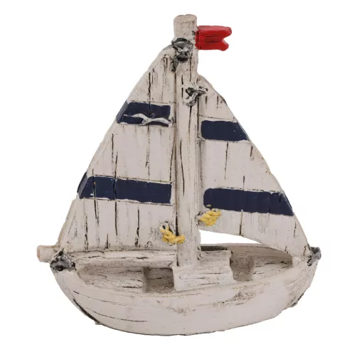 Porcelán vitorlás kék/fehér 9,3x10,5cm 