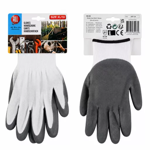 All kesztyű nitrill latexbe mártott 10-es méret