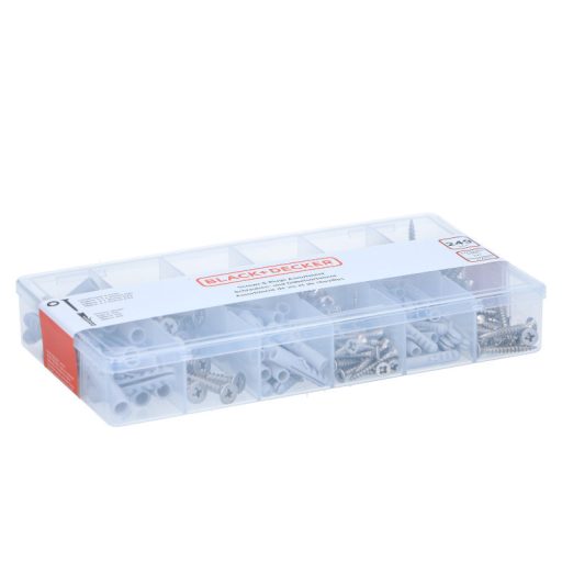 Black+Decker csavarszett tiplivel 249db (pozdorjacsavar)