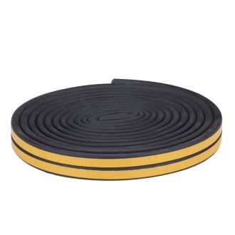 Kinzo ablaktömítő gumi D-forma 300x0,9x0,6cm fekete