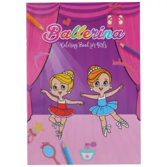   Színező könyv 32 oldalas - Balerina kifestőkönyv lányoknak