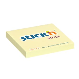 Öntapadó jegyzettömb pasztell sárga 76x76mm 100 lap