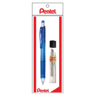 Pentel nyomósirón EnerGize szett 0,5 mm + irónbél kék