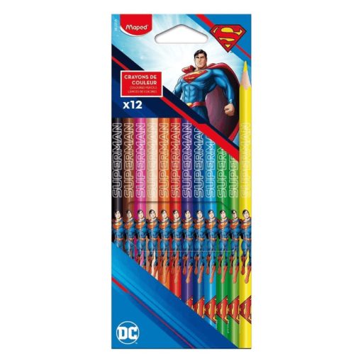 Maped színes ceruza készlet 12db háromszögletű Superman