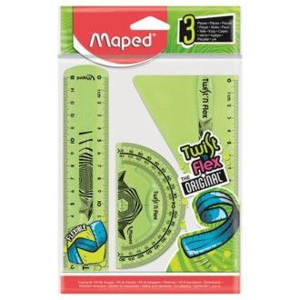   Maped vonalzó 3db-os készlet műanyag törhetetlen Twist'n Flex - Zöld