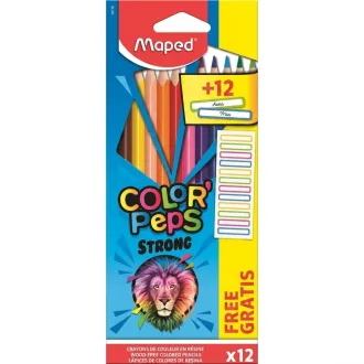   Maped színes ceruza készlet 12db háromszögletű Color'Peps Strong + 12 ajándék matrica