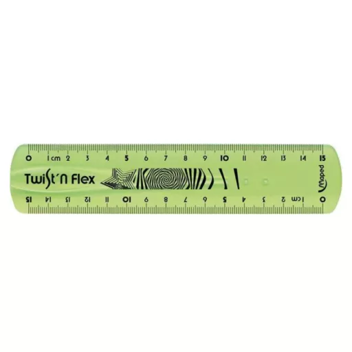 Maped vonalzó műanyag törhetetlen 15cm Twist'n Flex - zöld