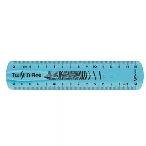 Maped vonalzó műanyag törhetetlen 15cm Twist'n Flex - kék