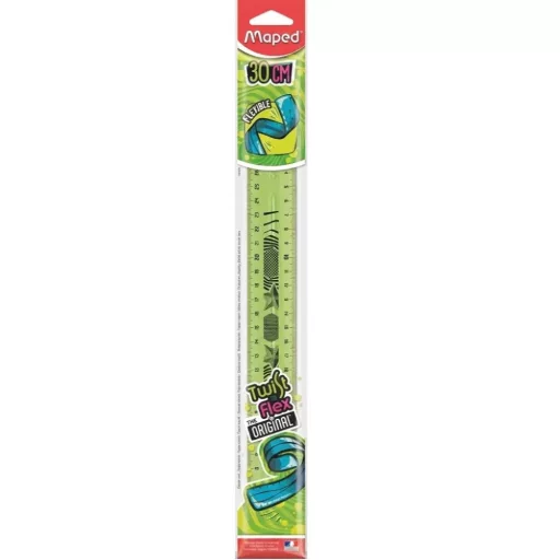 Maped vonalzó műanyag törhetetlen 30cm Twist'n Flex - zöld