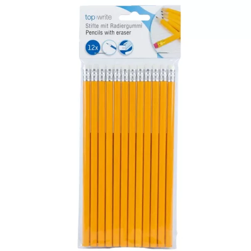 Topwrite grafitceruza radírral 12db HB