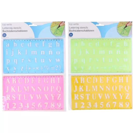 Topwrite betű sablon 2db