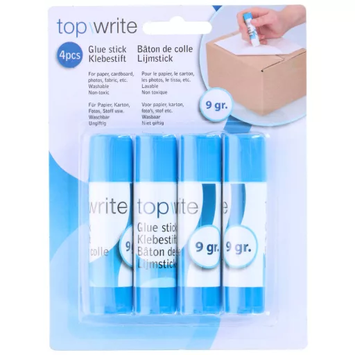 Topwrite ragasztó stift 9gr 4db