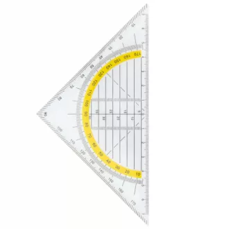 Topwrite vonalzó 14cm háromszög szögmérős