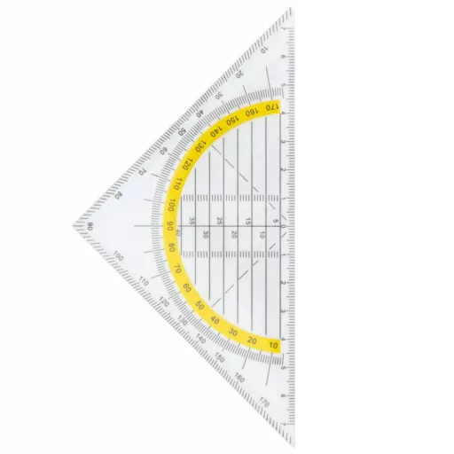 Topwrite vonalzó 14cm háromszög szögmérős