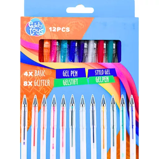 Topwrite zselés toll 12db - glitter
