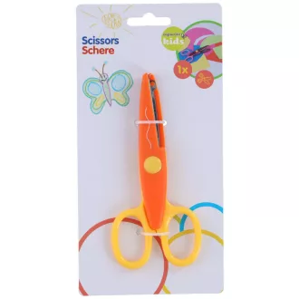 Topwrite gyerekolló 13cm hullámos éllel - Sárga