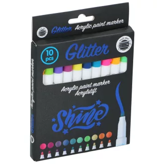 Craft akril festő toll 10 db glitter