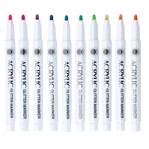 Craft akril festő toll 10 db glitter
