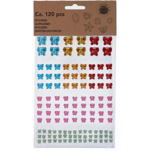 Craft öntapadósmatrica szett gyémánt 120db - Pillangó alakú