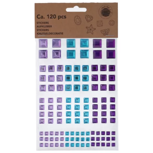 Craft öntapadósmatrica szett gyémánt 120db - Négyzet alakú