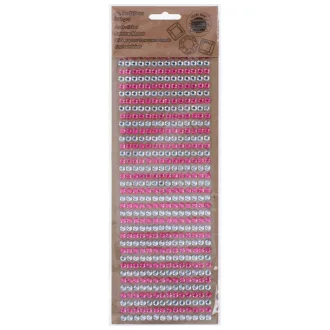   Craft öntapadósmatrica szett strassz, gyöngy - rózsaszín/ezüst