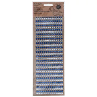   Craft öntapadósmatrica szett strassz, gyöngy - sötétkék/ezüst