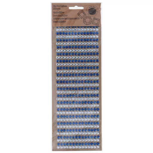Craft öntapadósmatrica szett strassz, gyöngy - sötétkék/ezüst