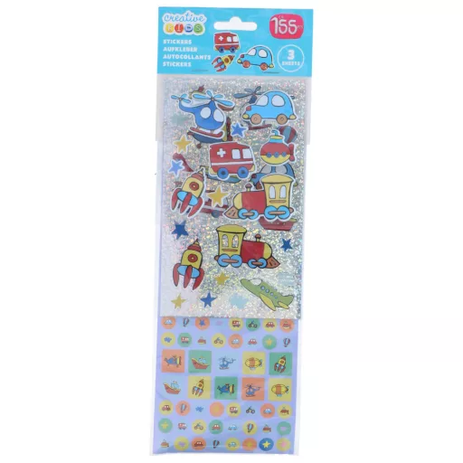 Creative Kids Matrica szett 155db járműves