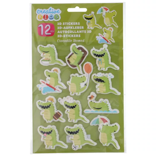 Creative Kids matrica szett 3D - Vidám krokodilok