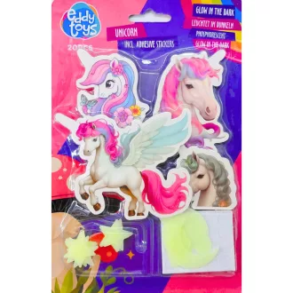 Eddy Toys foszforeszkáló falmatrica 26 részes Unikornis