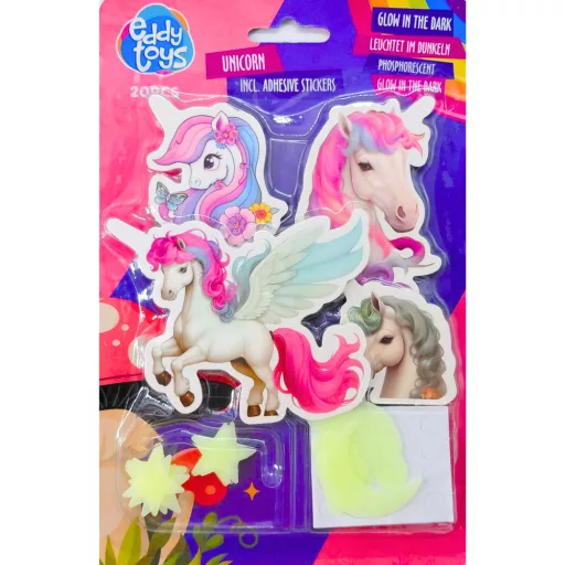 Eddy Toys foszforeszkáló falmatrica 26 részes Unikornis