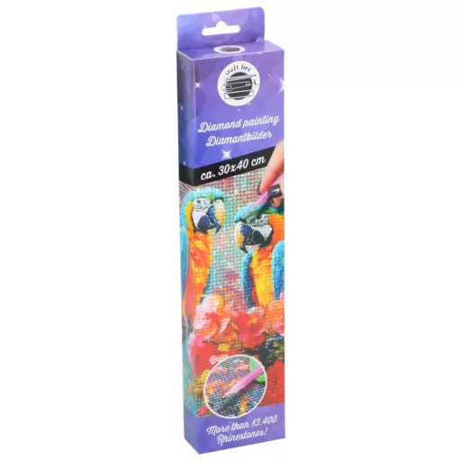 Eddy Toys gyémántszemes kirakó 30x40cm - Papagájok