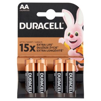 Duracell AA LR6/MN1500 1,5 V alkáli elem 4 db