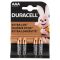 Duracell AAA LR03/MN2400 1,5 V alkáli elem 4 db