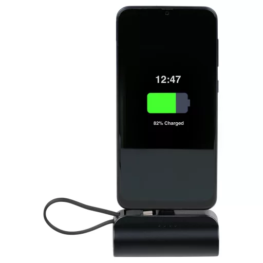 Grundig powerbank 5000 mAh beépített USB-C csatlakózó fekete