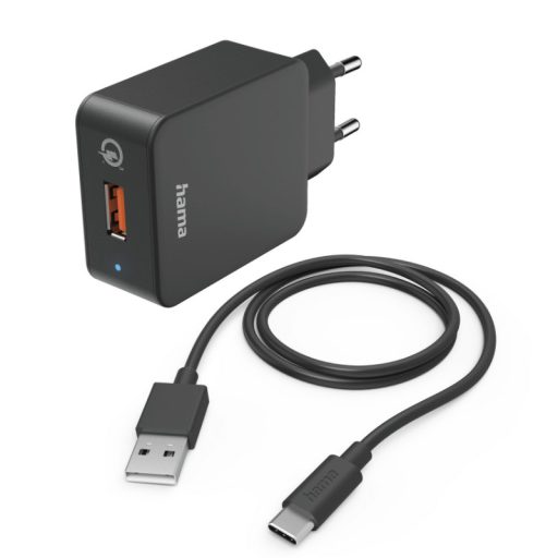 Hama Fic E3 hálózati töltő szett Qc 3.0 Usb -Type-C kábellel 19,5W