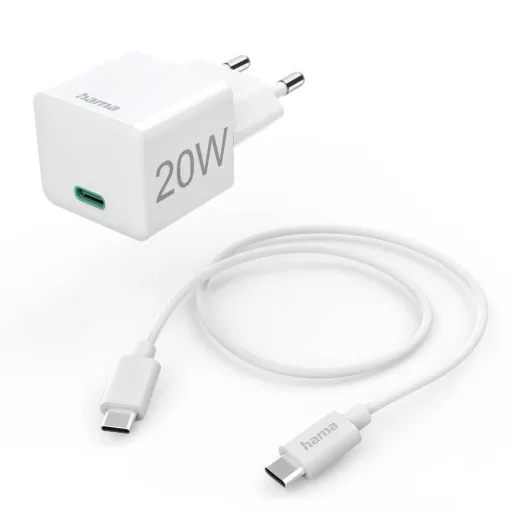 Hama Fic E3 univerzális mini hálózati Type-C töltő Pd/Qc 1m kábel 20W