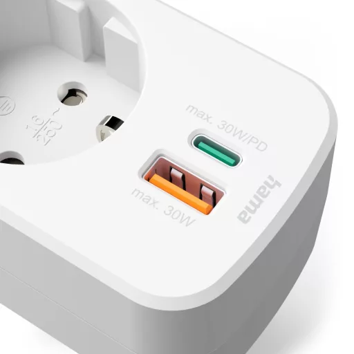 Hama töltőadapter konnektor + USB-A + USB-C PD 30W
