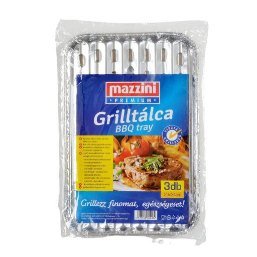 Mazzini Aluminium Grilltálca 3db 34x23cm