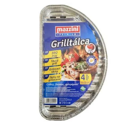 Mazzini alumínium grilltálca 4db/cs félkör