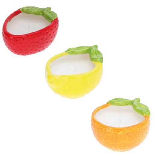 Gyertya gyümülcs alakú tartóban 095241680 többféle