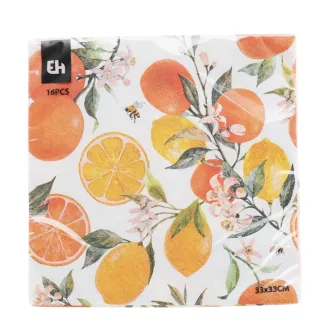 Narancs mintás szalvéta 33×33 cm – 16 db