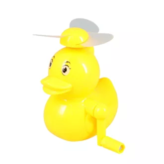 Kacsa formájú kézi ventilátor - sárga