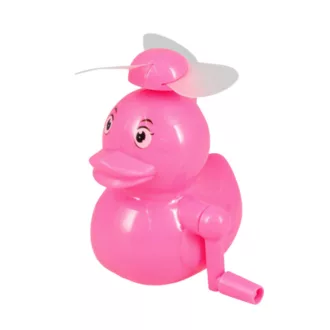 Kacsa formájú kézi ventilátor - rózsaszín