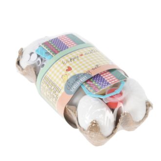 Festhető húsvéti tojás készlet, 8 db, fehér