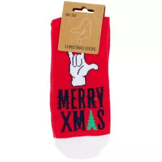 Karácsonyi zokni 1 pár férfi - Merry Xmas 