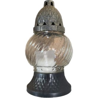 Üvegmécses műanyag kupakkal antik 