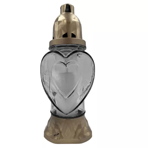 Üvegmécses Heart mix 25,5cm - Átlátszó