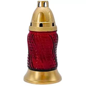 Üvegmécses Gold Twist 16 cm - Piros