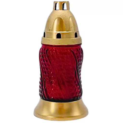 Üvegmécses Gold Twist 16 cm - Piros